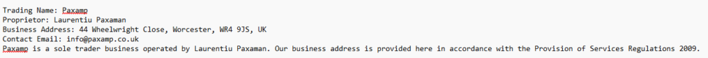 Website trade info